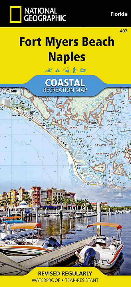 Online bestellen: Wandelkaart 407 Topographic Map Guide Fort Myers Beach / Naples /Florida | National Geographic