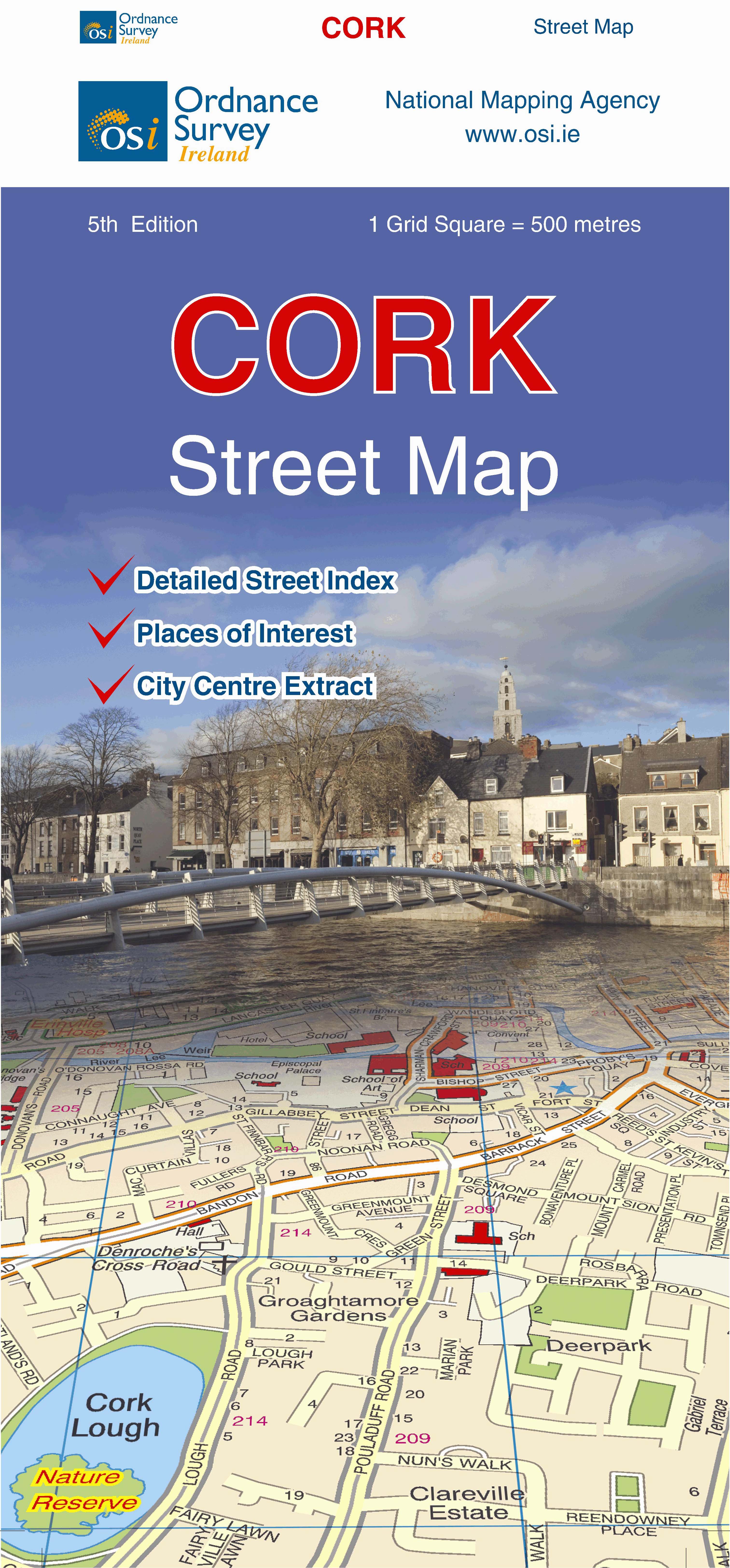 Online bestellen: Stadsplattegrond Discovery Cork city | Ordnance Survey Ireland