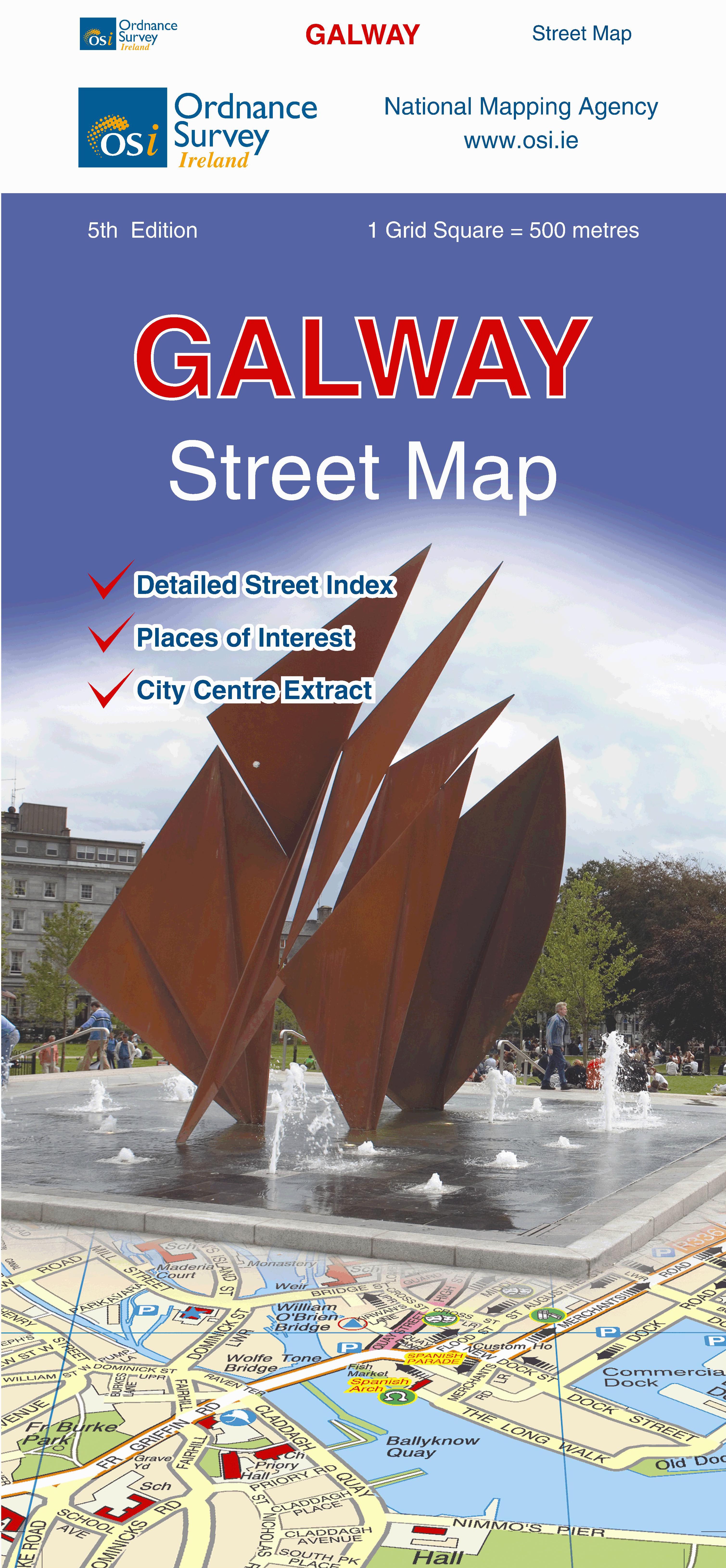 Online bestellen: Stadsplattegrond Discovery Galway city | Ordnance Survey Ireland