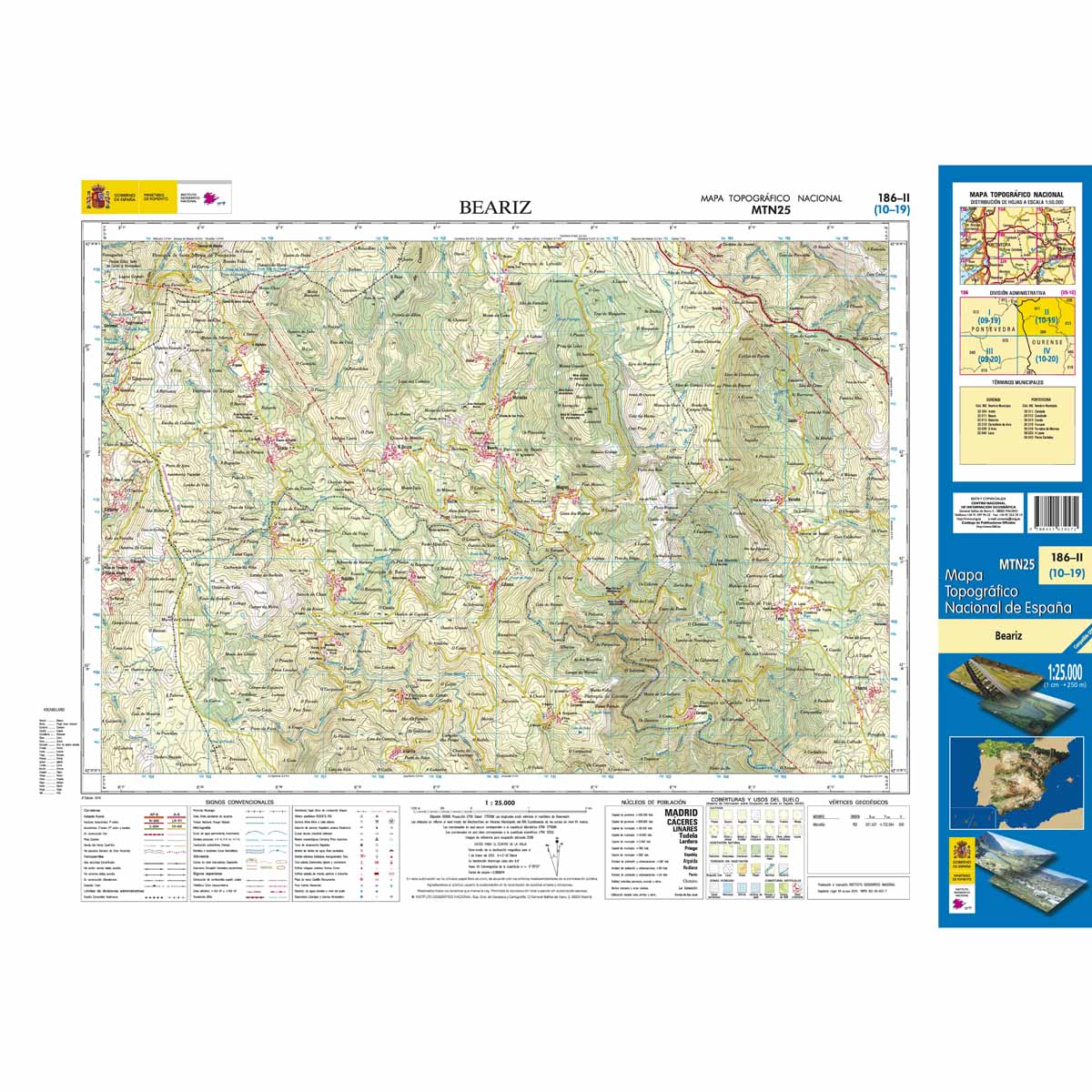 Online bestellen: Topografische kaart 186-II Beariz | CNIG - Instituto Geográfico Nacional1