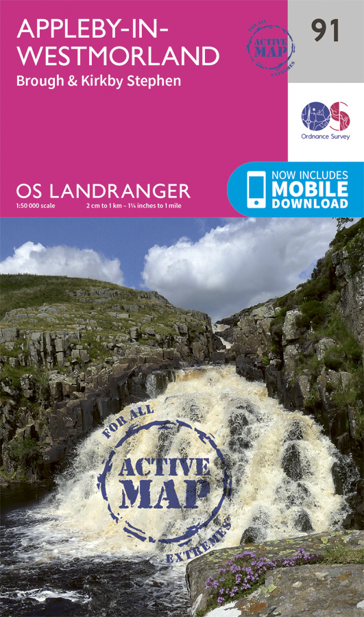 Online bestellen: Wandelkaart - Topografische kaart 91 Landranger Active Appleby-in-Westmorland | Ordnance Survey