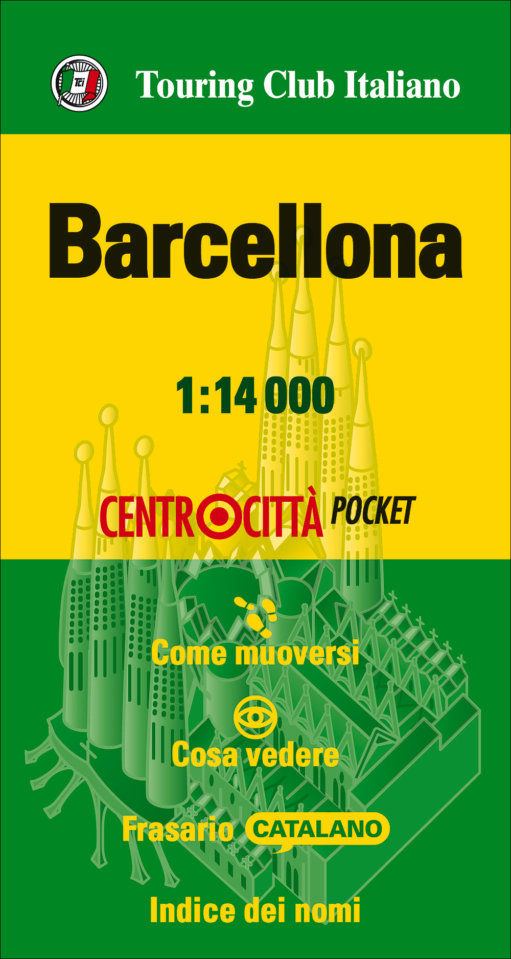 Online bestellen: Stadsplattegrond Centrocittà Pocket Barcelona | Touring Club Italiano