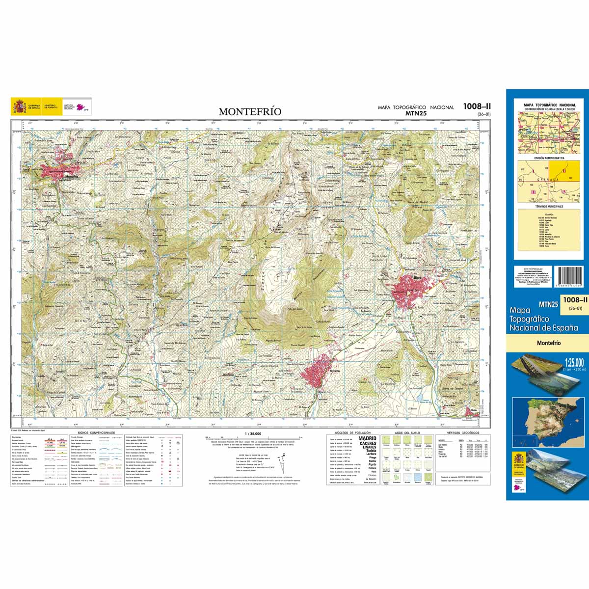 Online bestellen: Topografische kaart 1008-II Montefrío | CNIG - Instituto Geográfico Nacional1