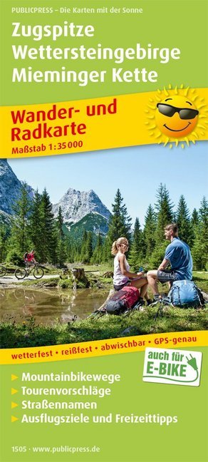 Online bestellen: Fietskaart - Wandelkaart 1505 Zugspitze / Wettersteingebirge / Mieminger Kette | Publicpress