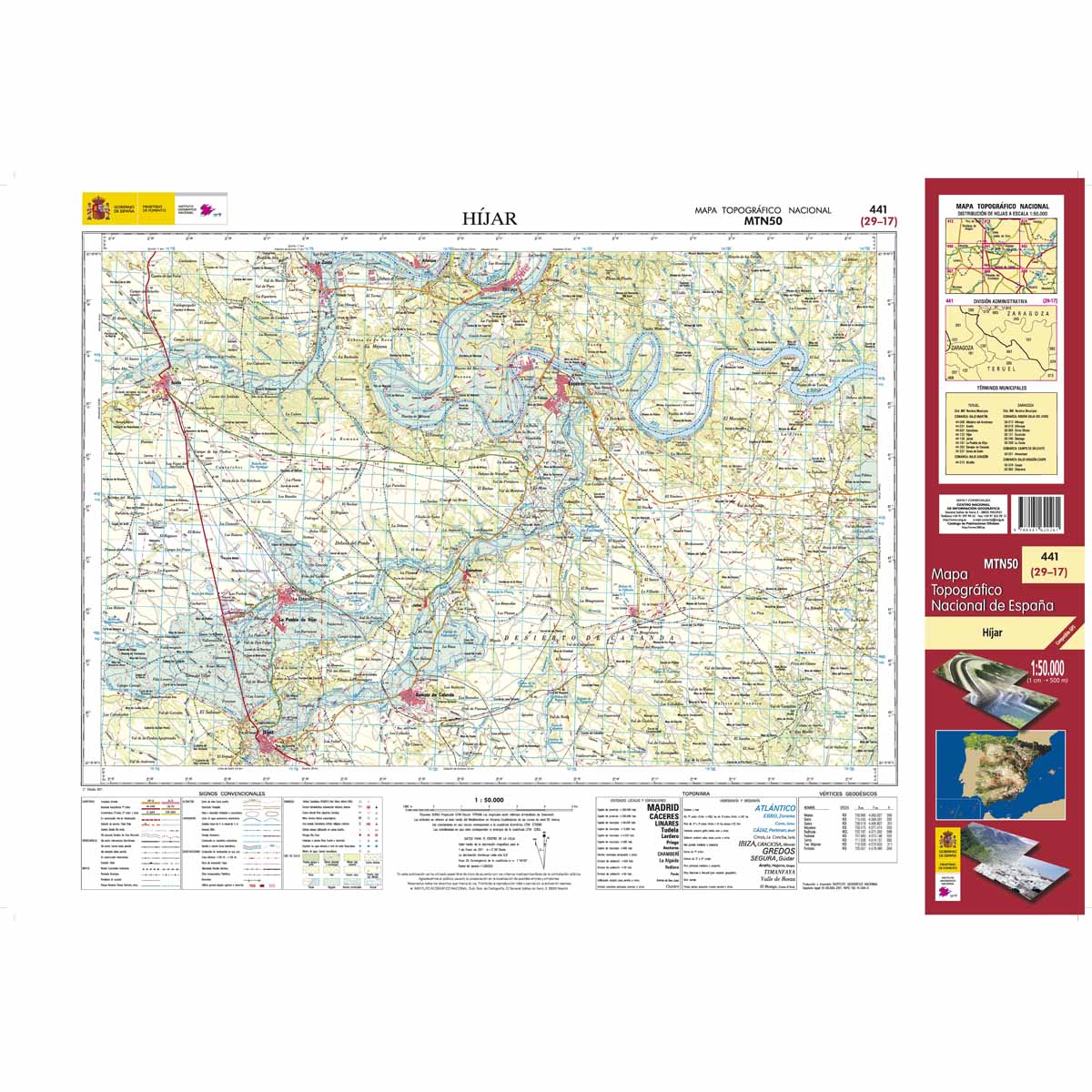 Online bestellen: Topografische kaart 441 MT50 Híjar | CNIG - Instituto Geográfico Nacional1