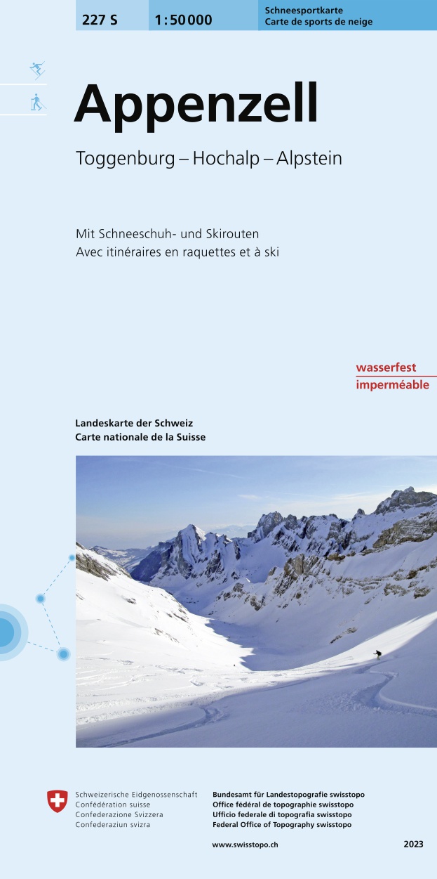 Online bestellen: Toerskikaart 227S Appenzell | Swisstopo