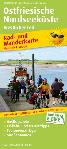 Online bestellen: Fietskaart - Wandelkaart 530 Ostfriesische Nordseeküste - Oostfriese Noordzeekust West | Publicpress