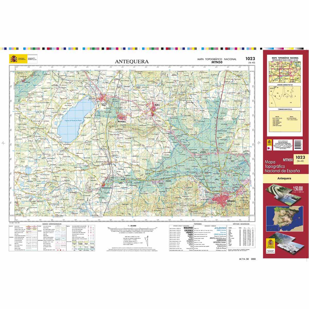 Online bestellen: Topografische kaart 1023 MT50 Antequera | CNIG - Instituto Geográfico Nacional1