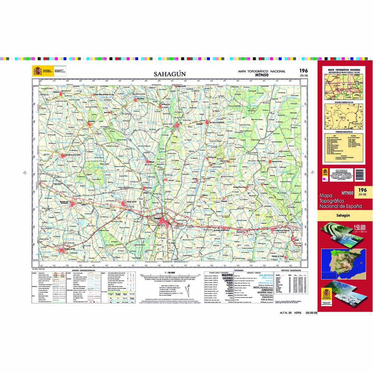 Online bestellen: Topografische kaart 196 MT50 Sahagún | CNIG - Instituto Geográfico Nacional1