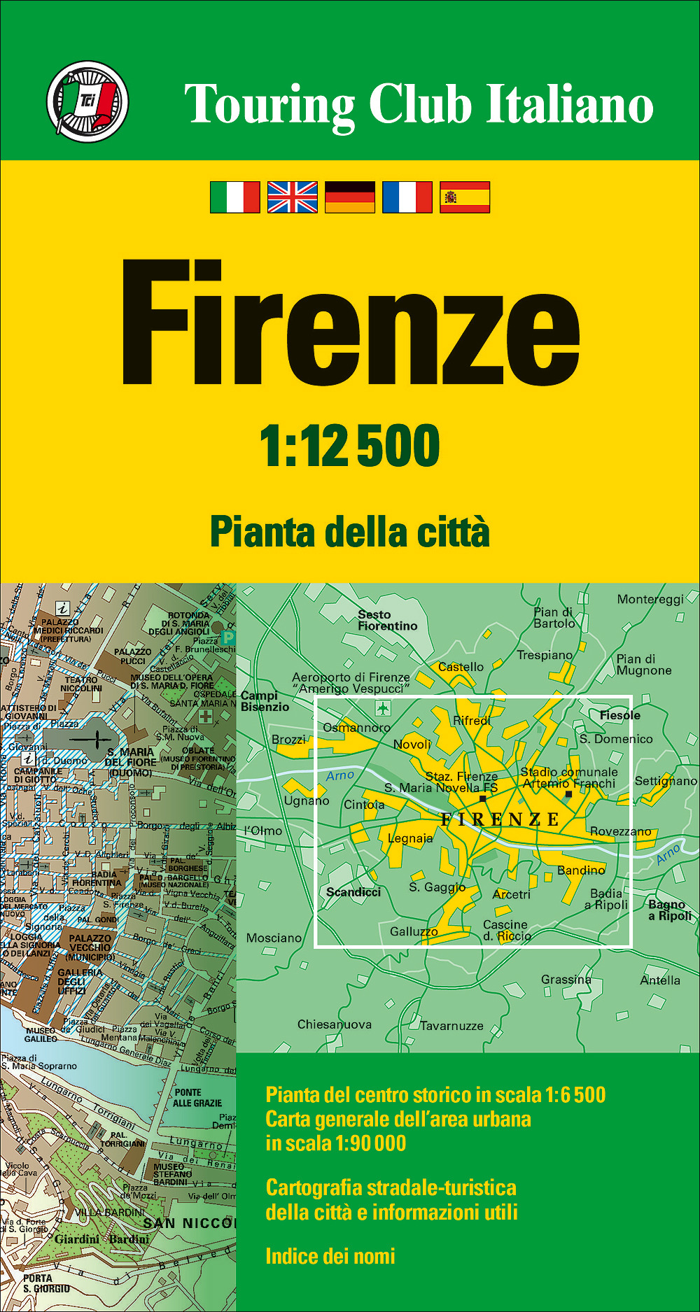 Online bestellen: Stadsplattegrond Firenze - Florence | Touring Club Italiano