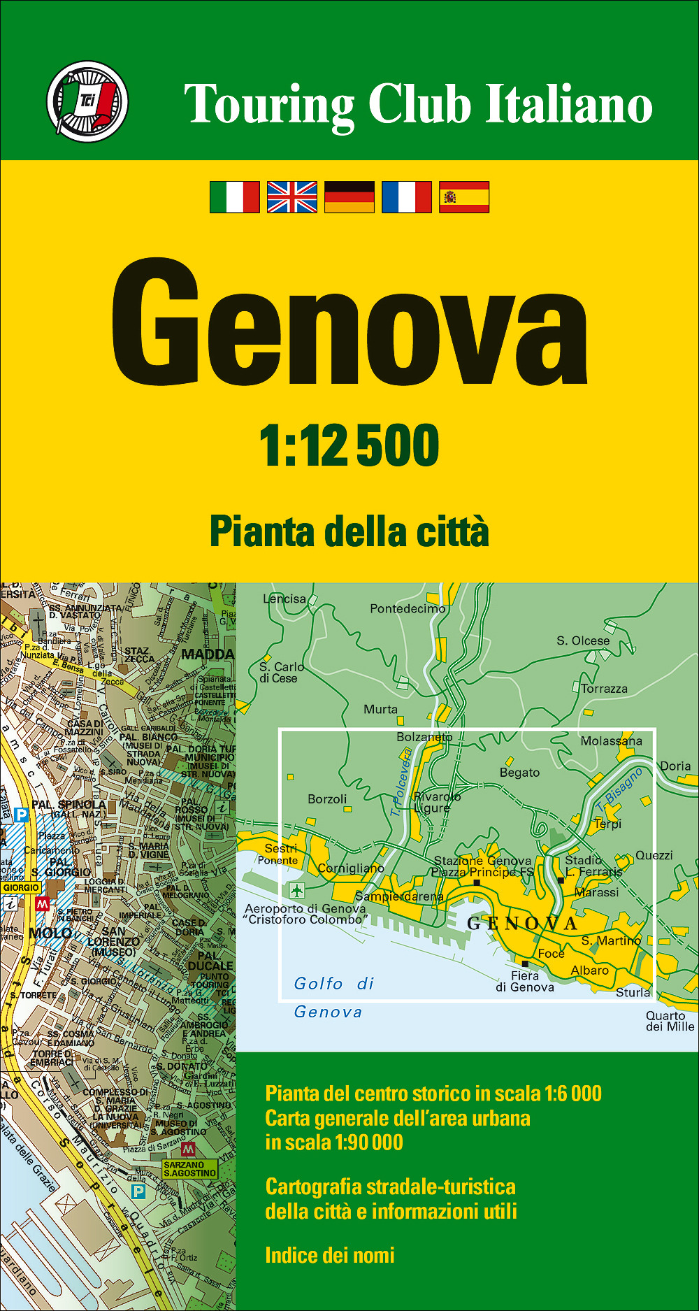 Online bestellen: Stadsplattegrond Genova - Genua | Touring Club Italiano