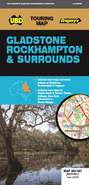 Online bestellen: Wegenkaart - landkaart 483/487 Gladstone Rockhampton & Surrounds | UBD Gregory's