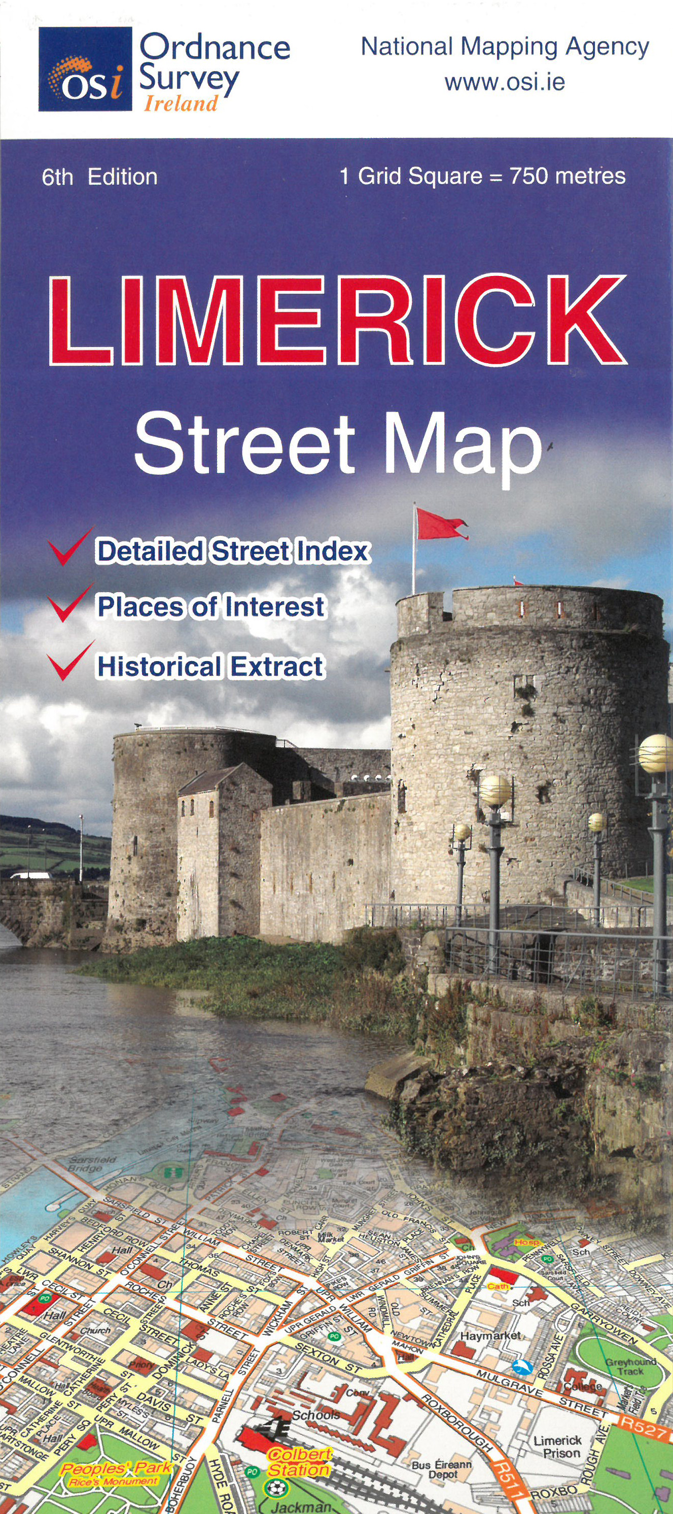 Online bestellen: Stadsplattegrond Discovery Limerick city | Ordnance Survey Ireland