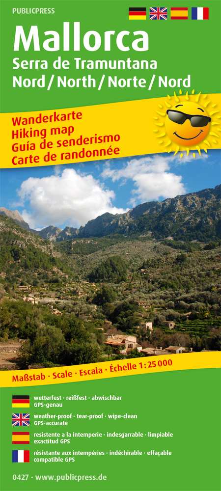 Online bestellen: Fietskaart 427 Mallorca Serra de Tramuntana Noord | Publicpress