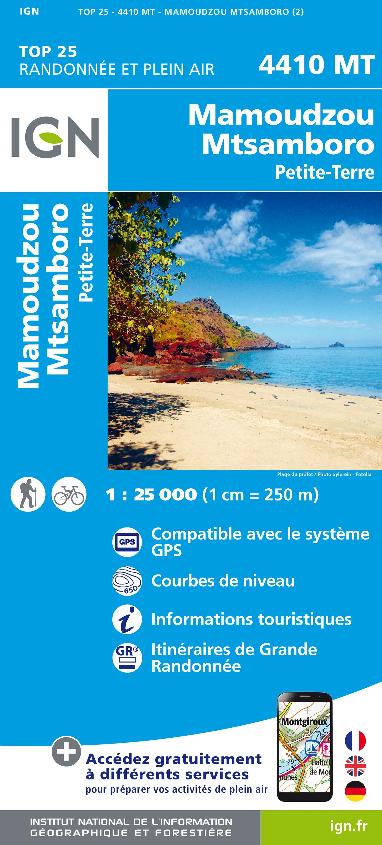 Online bestellen: Wandelkaart 4410MT Mamoudzou / Petite-Terre / Mayotte | IGN - Institut Géographique National