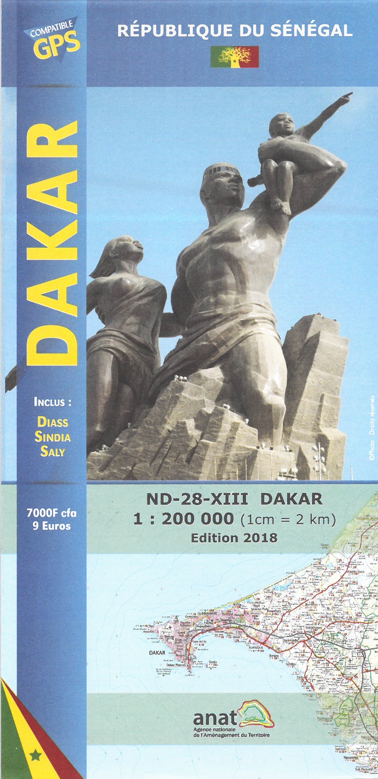 Wegenkaart - landkaart Dakar incl Diass - Sindia - Saly | Laure Kane