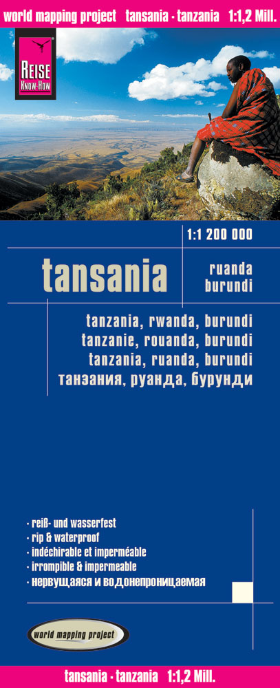 Online bestellen: Wegenkaart - landkaart Tansania - Tanzania | Reise Know-How Verlag