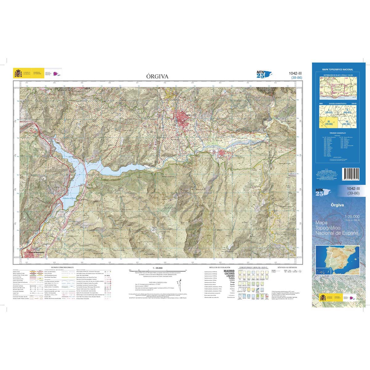 Online bestellen: Topografische kaart 1042-III Órgiva | CNIG - Instituto Geográfico Nacional1