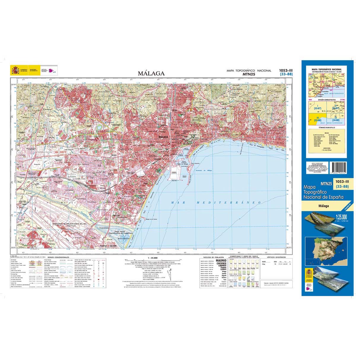 Online bestellen: Topografische kaart 1053-III Málaga | CNIG - Instituto Geográfico Nacional1