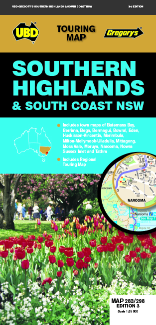 Online bestellen: Wegenkaart - landkaart 283/298 Southern Highlands & South Coast NSW | UBD Gregory's