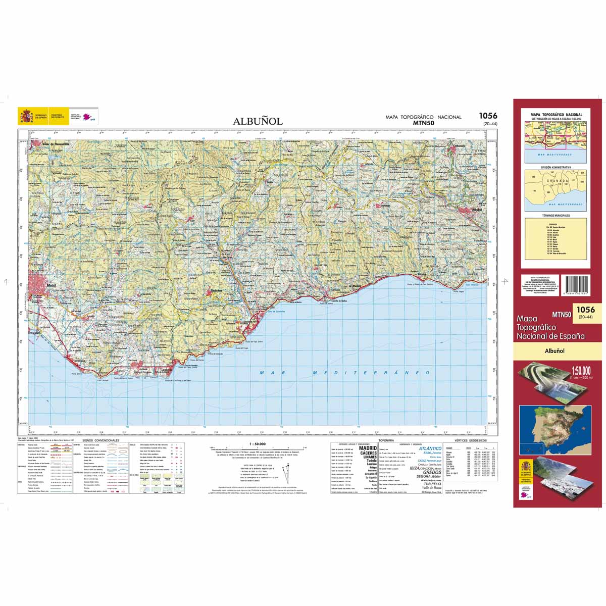 Online bestellen: Topografische kaart 1056 MT50 Albuñol | CNIG - Instituto Geográfico Nacional1