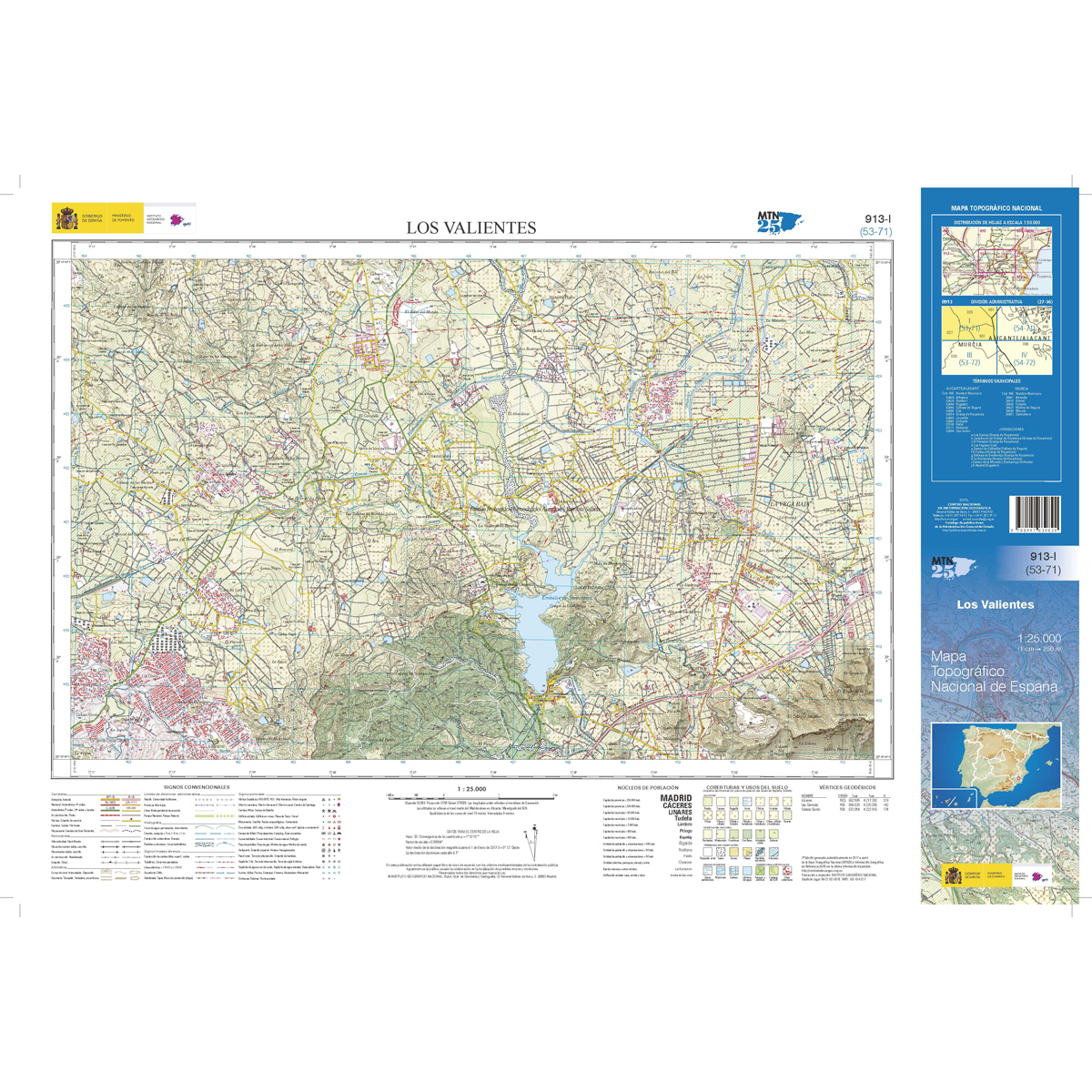 Online bestellen: Topografische kaart 913-I Los Valientes | CNIG - Instituto Geográfico Nacional1