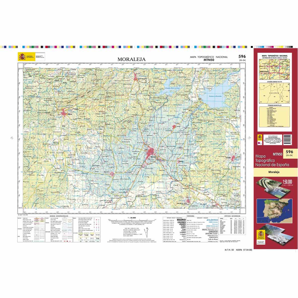 Online bestellen: Topografische kaart 596 MT50 Moraleja | CNIG - Instituto Geográfico Nacional1