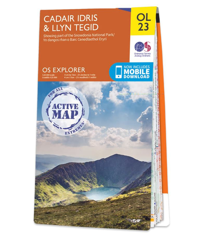 Online bestellen: Wandelkaart - Topografische kaart 23 OS Explorer Map | Active Cadair Idris / Bala Lake / Llyn Tegid | Ordnance Survey