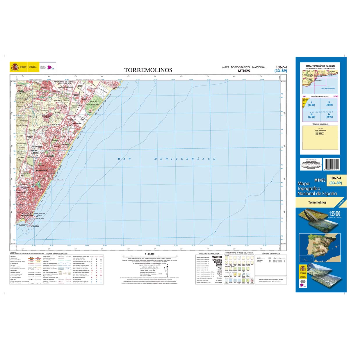 Online bestellen: Topografische kaart 1067-I Torremolinos | CNIG - Instituto Geográfico Nacional1