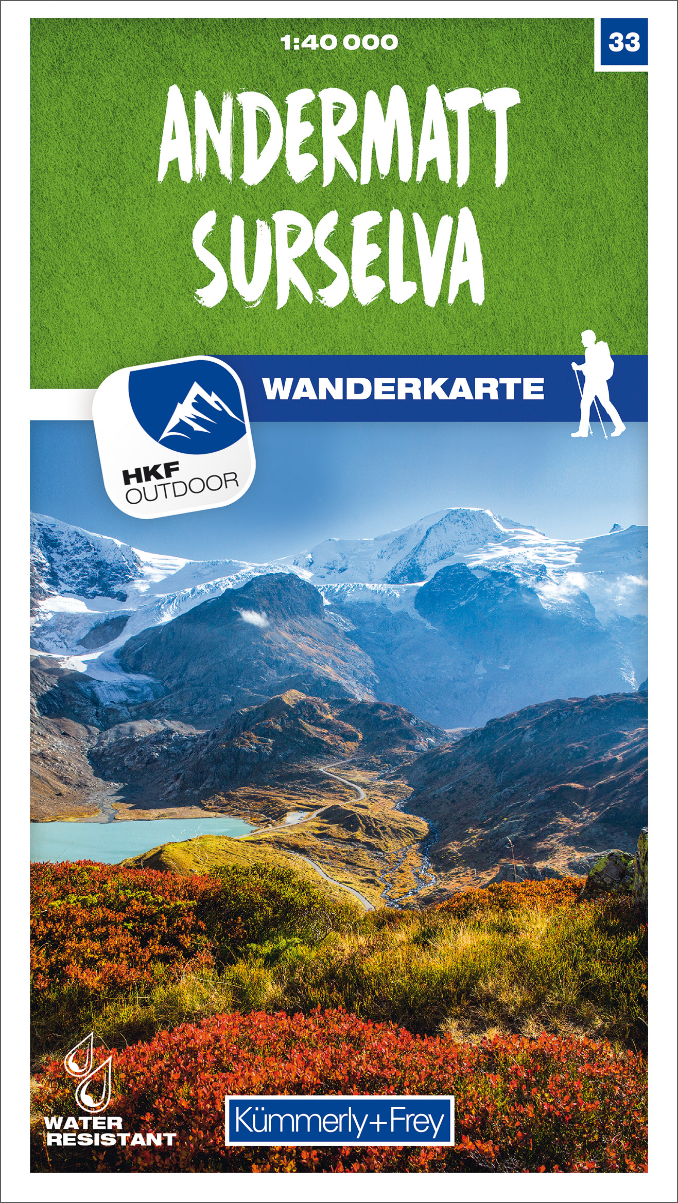 Online bestellen: Wandelkaart 33 Andermatt / Surselva | Kümmerly & Frey