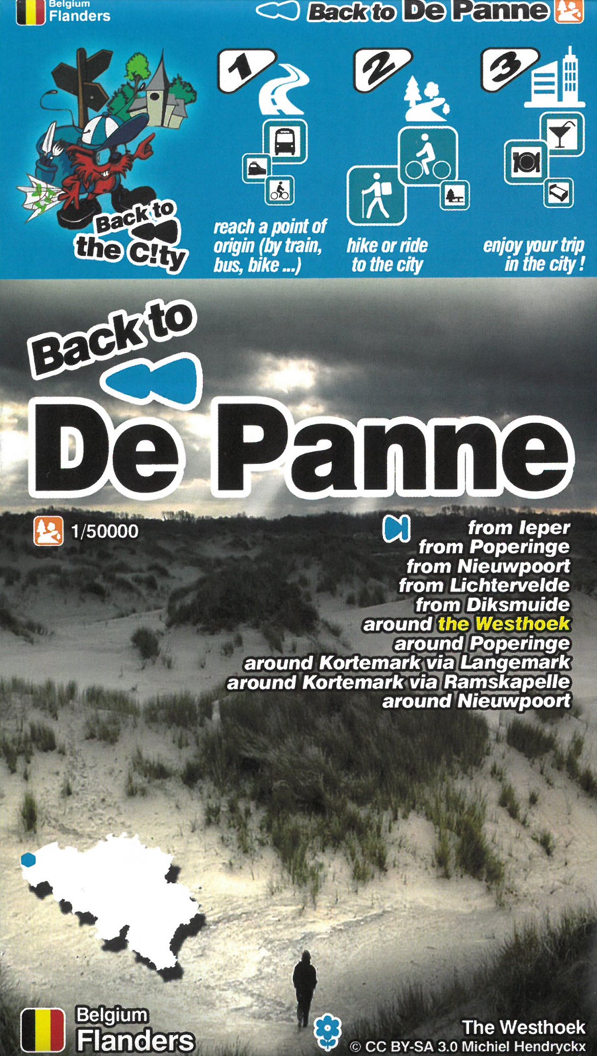 Online bestellen: Wandelkaart 17 Back to the City De Panne | Mini-Ardenne