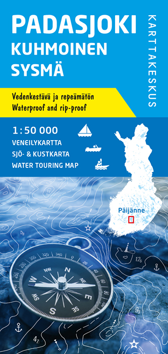 Online bestellen: Waterkaart Padasjoki Kuhmoinen Sysmä | Karttakeskus