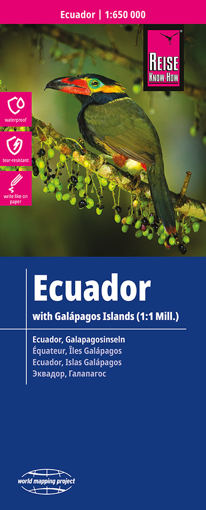 Wegenkaart - landkaart Ecuador…