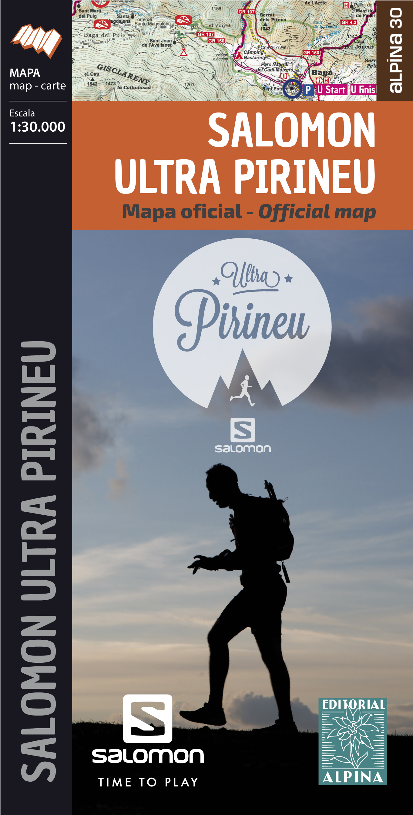 Online bestellen: Wandelkaart Salomon ultra Pirineu | Editorial Alpina