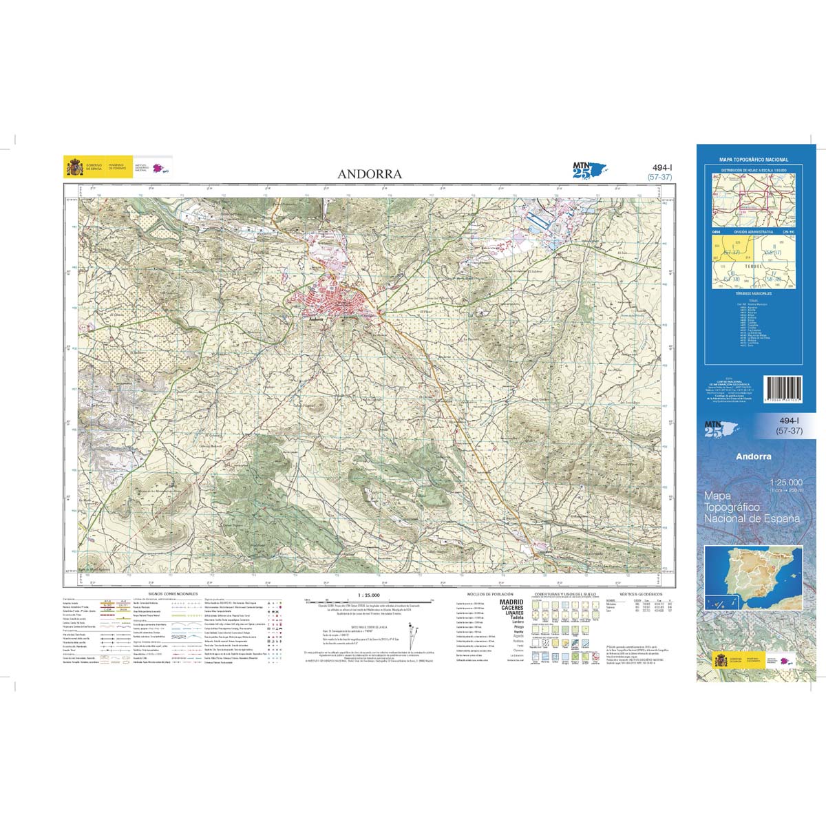 Online bestellen: Topografische kaart 494-I Andorra | CNIG - Instituto Geográfico Nacional1