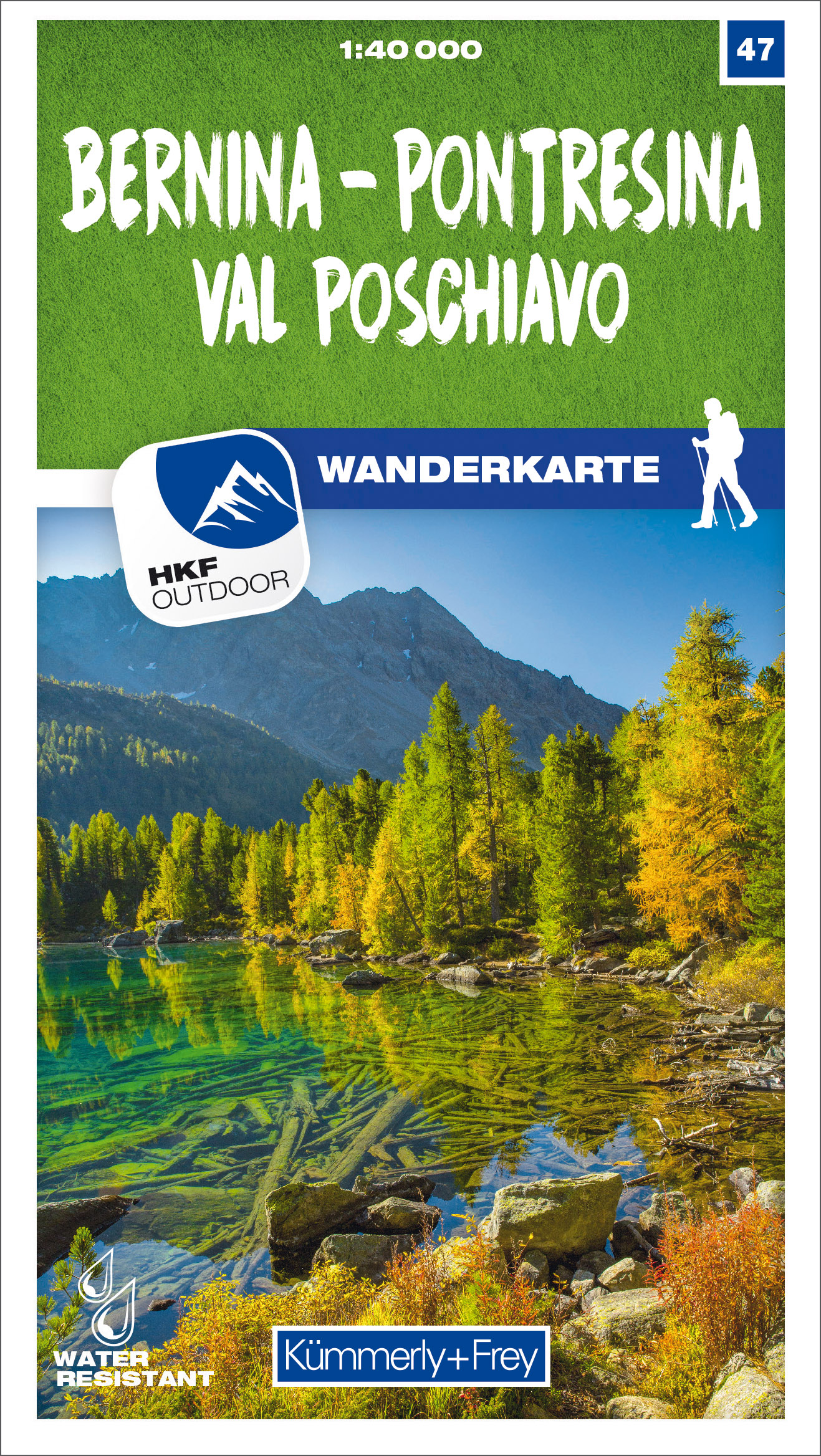 Online bestellen: Wandelkaart 47 Bernina / Pontresina / Val Poschiavo | Kümmerly & Frey