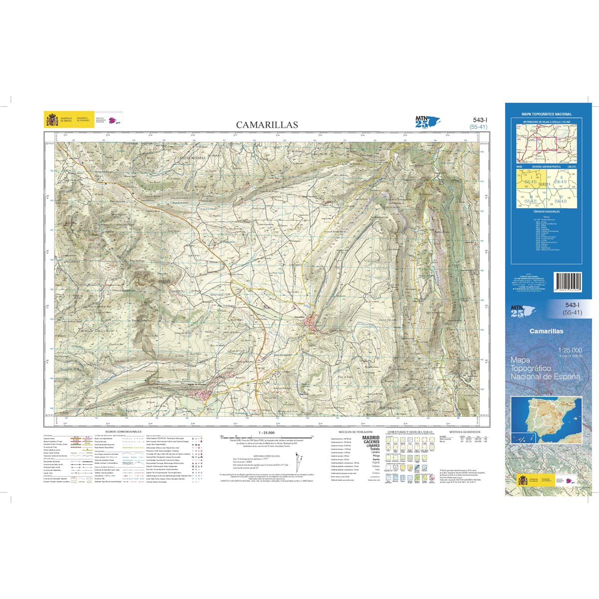 Online bestellen: Topografische kaart 543-I Camarillas | CNIG - Instituto Geográfico Nacional1