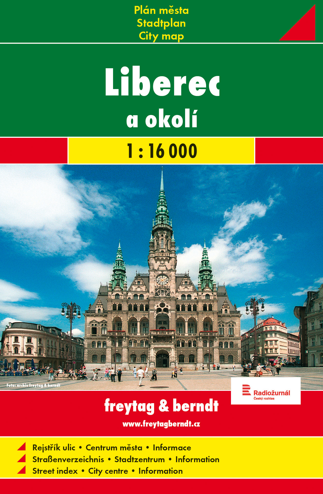 Online bestellen: Stadsplattegrond Liberec | Shocart