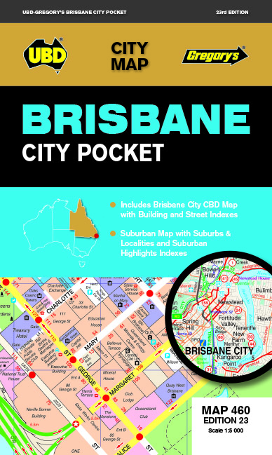 Online bestellen: Stadsplattegrond 460 Brisbane City Pocket | UBD Gregory's