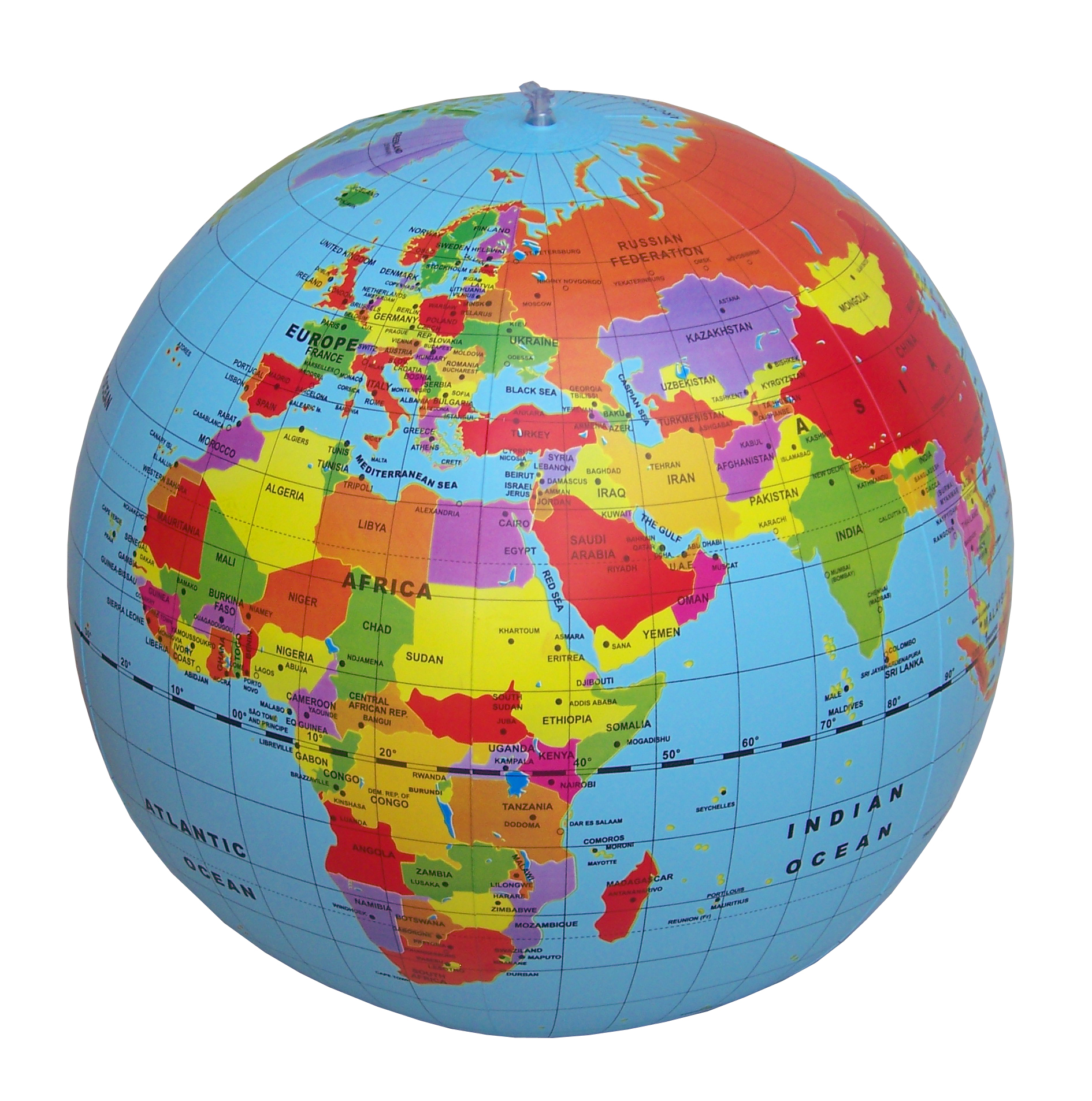 Opblaasbare wereldbol - globe Inflatable globe 50 cm political maxi |