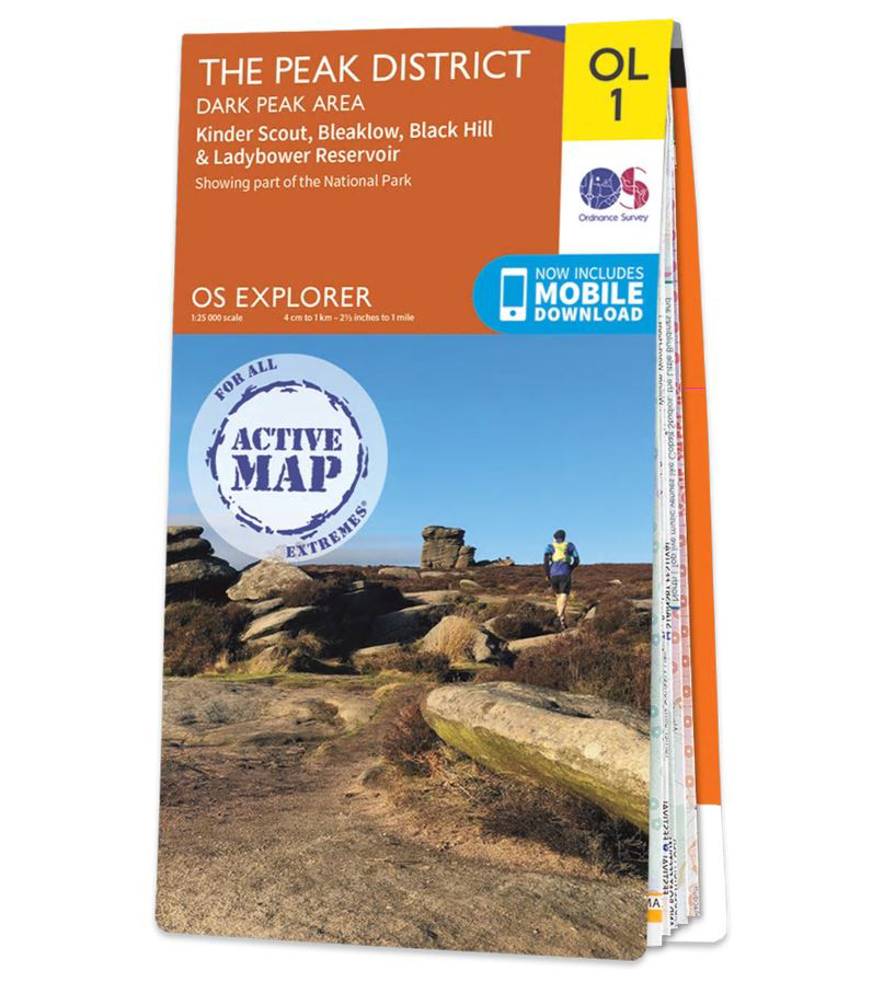 Online bestellen: Wandelkaart - Topografische kaart 1 OS Explorer Map | Active Peak District / Dark Peak area | Ordnance Survey