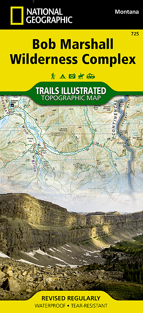 Online bestellen: Wandelkaart 725 Topographic Map Guide Bob Marshall Wilderness Complex /MT | National Geographic