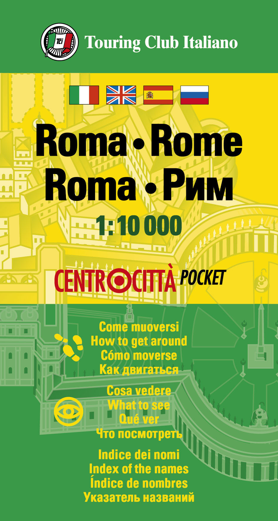 Online bestellen: Stadsplattegrond Centrocittà Pocket Rome | Touring Club Italiano