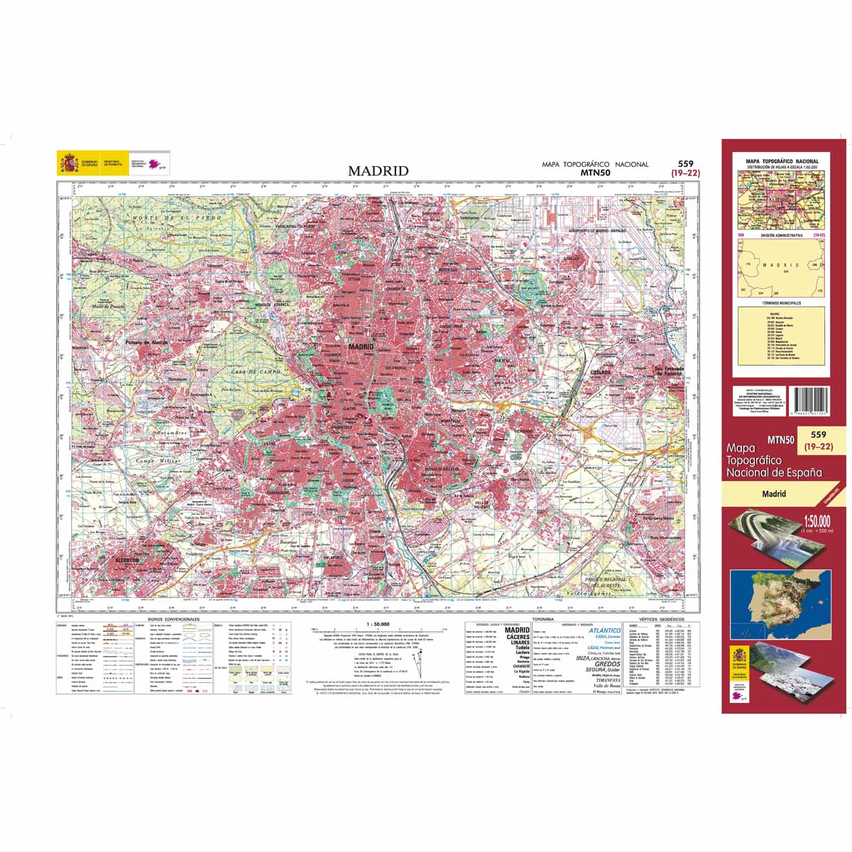 Online bestellen: Topografische kaart 559 MT50 Madrid | CNIG - Instituto Geográfico Nacional1