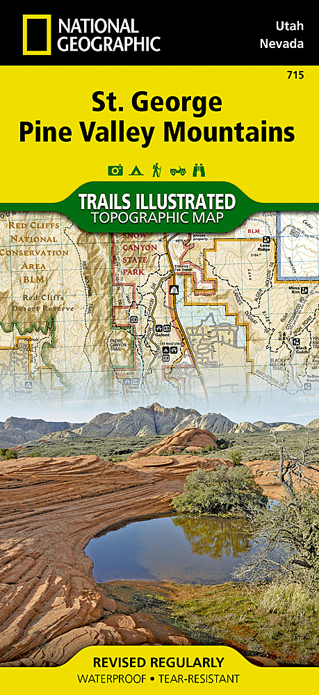 Online bestellen: Wandelkaart 715 Topographic Map Guide St. George, Pine Valley Mountain | National Geographic