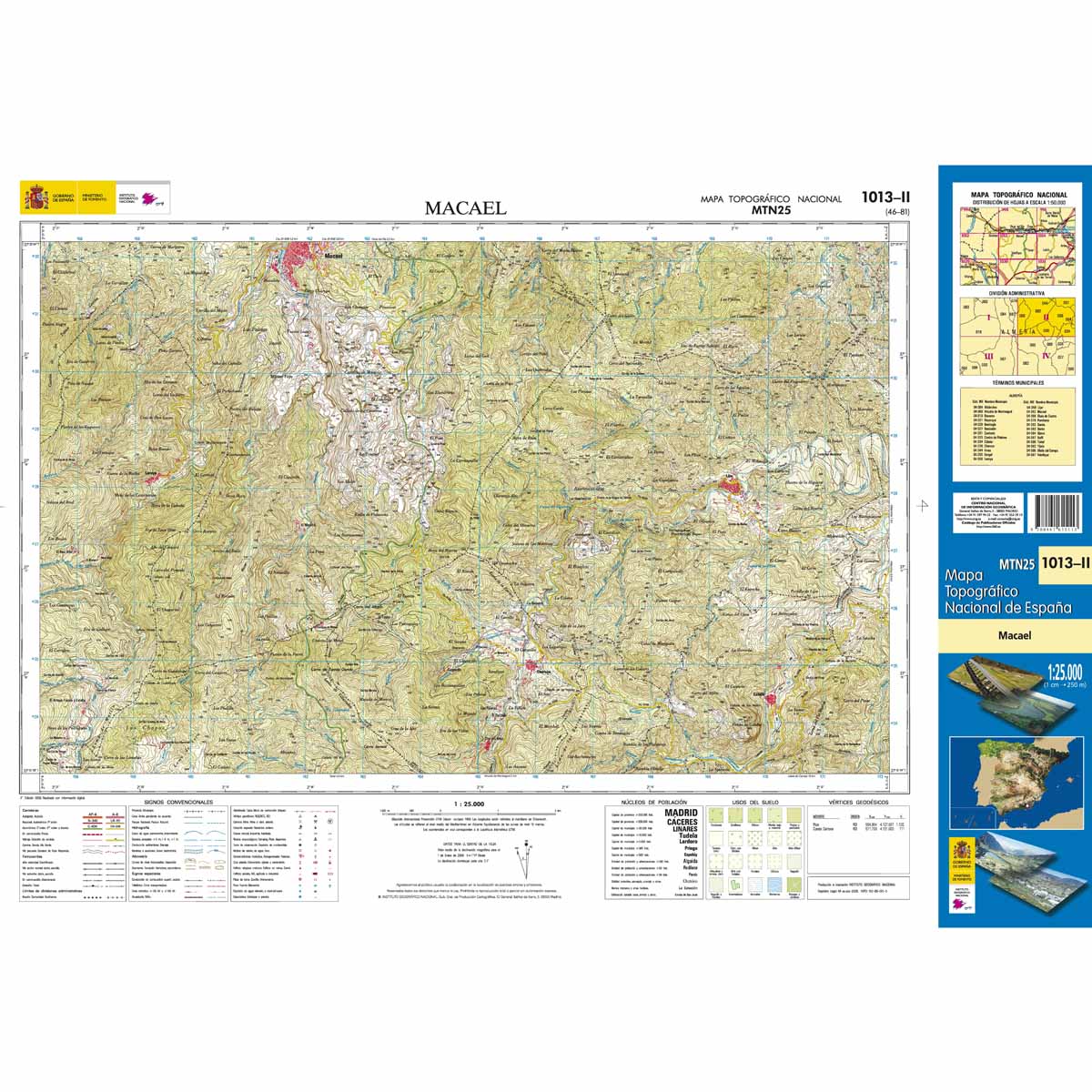 Online bestellen: Topografische kaart 1013-II Macael | CNIG - Instituto Geográfico Nacional1