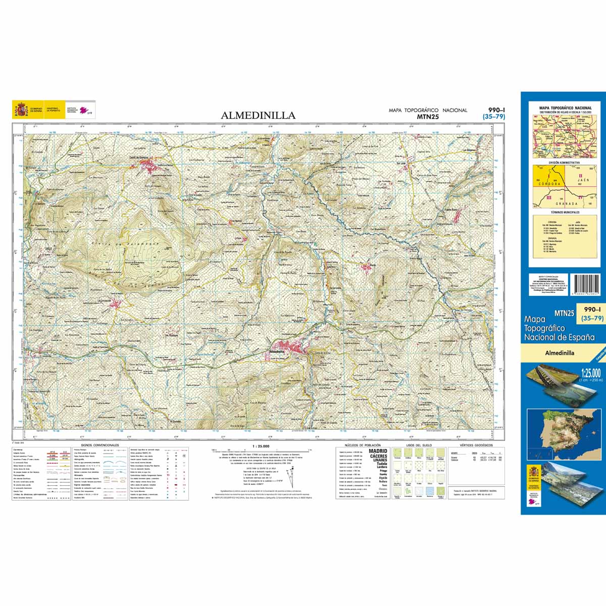 Online bestellen: Topografische kaart 990-I Almedinilla | CNIG - Instituto Geográfico Nacional1