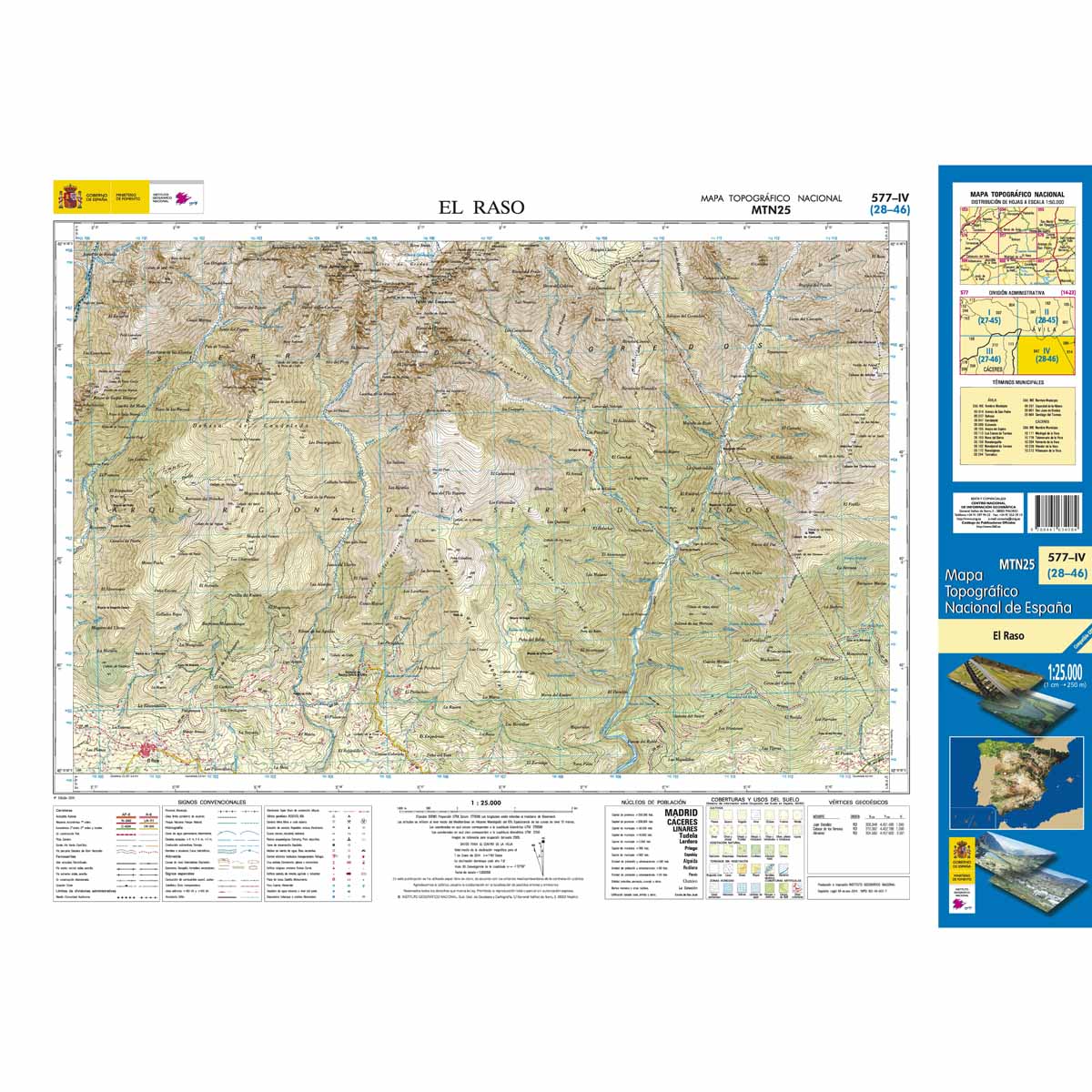 Online bestellen: Topografische kaart 577-IV El Raso | CNIG - Instituto Geográfico Nacional1