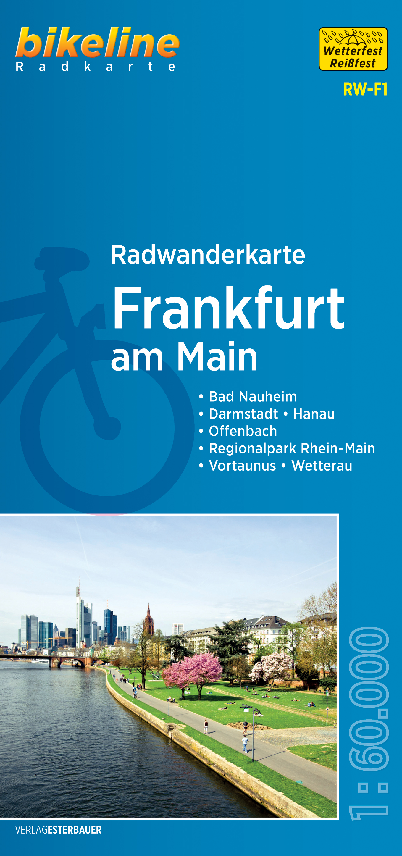 Online bestellen: F1 Bikeline Radkarte Frankfurt am Main | Esterbauer