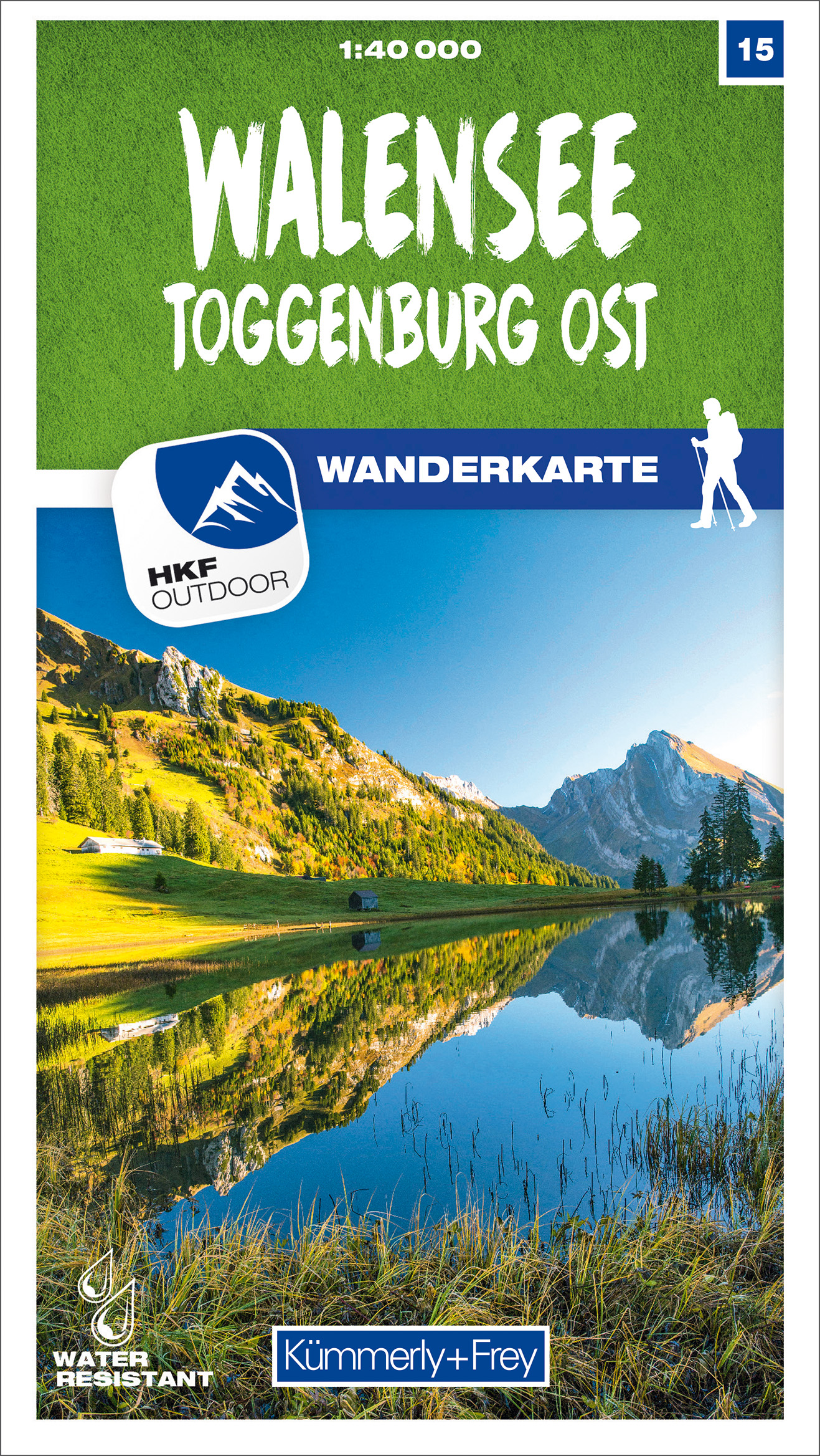 Online bestellen: Wandelkaart 15 Walensee / Toggenburg Ost | Kümmerly & Frey